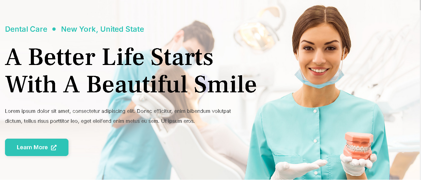 Dental Clinic Website Template Developed by Avail Sites